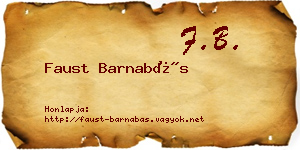 Faust Barnabás névjegykártya