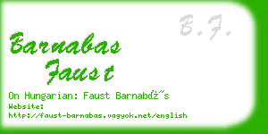 barnabas faust business card